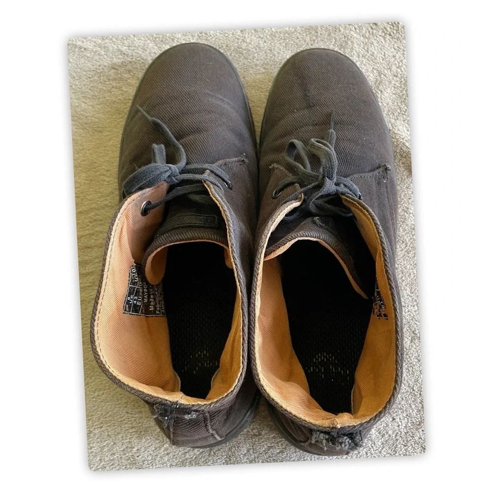 Dr Martens Doc Mayport Canvas Chukka Boots Mens Size 10 Brown Ankle Lace Up